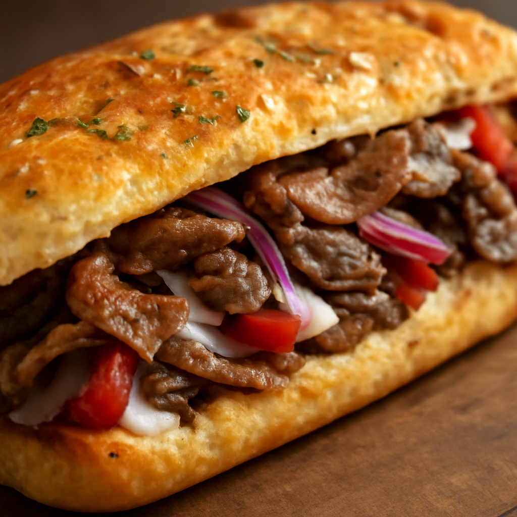 Garlic Bread with Donner Meat