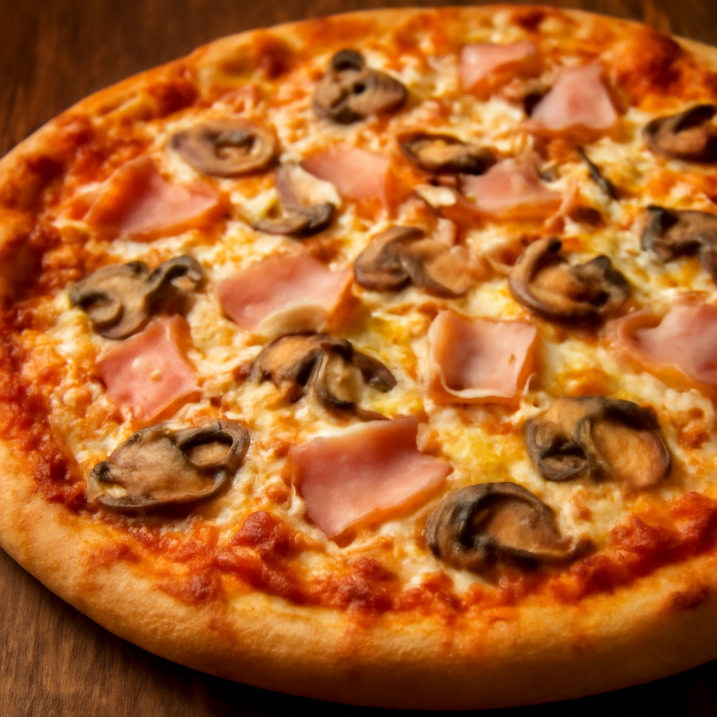 Ham and Mushroom Pizza